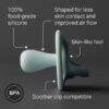 Tommee Tippee Ultra Light Silicone Soother 0-6M 2Pk in blue, featuring a skin-like feel and designed for improved airflow.
