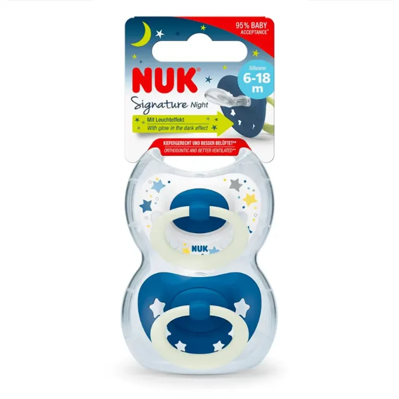 Nuk Signature Night Silicone Soother 6-18M — Nuk Signature Night Silicone Soother 6-18M