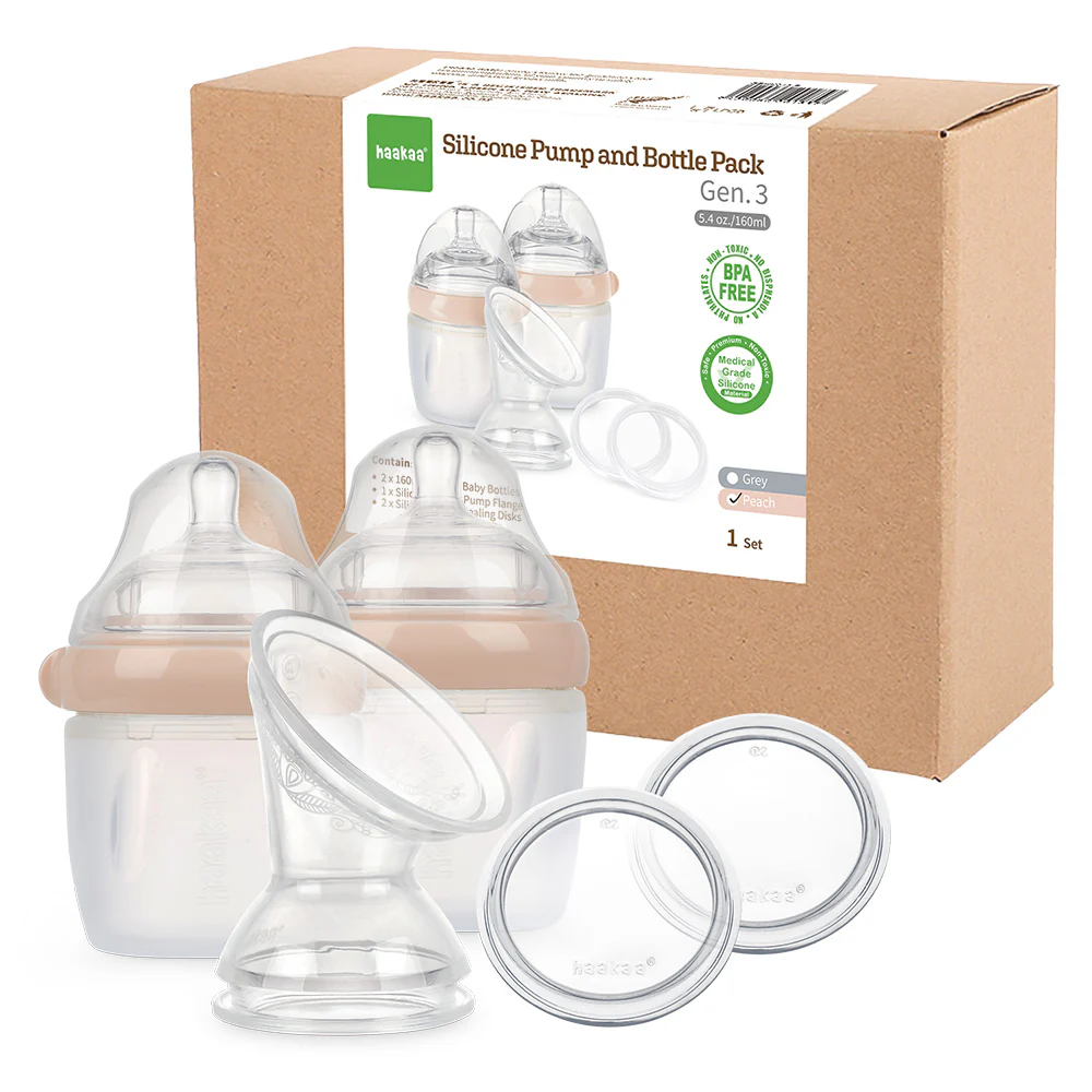Haakaa Gen. 3 Premium Silicone Pump & Bottle Pack — Haakaa Gen. 3 Premium Silicone Pump & Bottle Pack