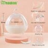 Haakaa 2x Ladybug Breast Milk Collector with a 150ml capacity, featuring a unique design and guide groove for easy use.