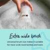 Tommee Tippee Essentials Bottle Brush with extra wide design, ideal for cleaning wide-neck bottles and teats.