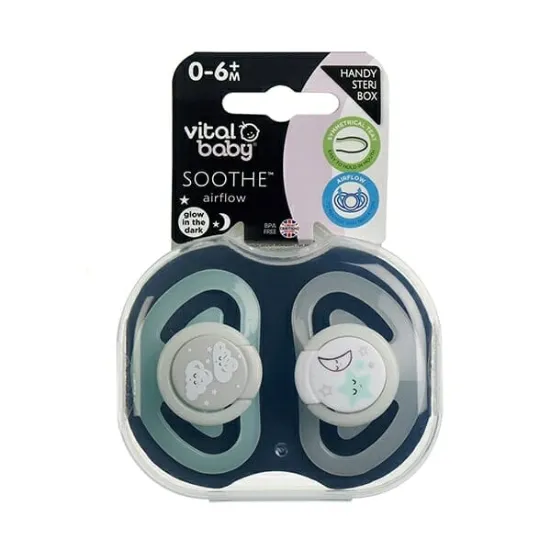Vital Baby® SOOTHE™ soother 0-6mth Night — Vital Baby® SOOTHE™ soother 0-6mth Night