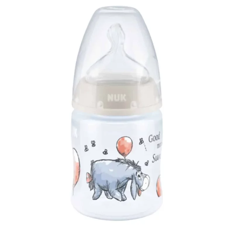 Nuk First Choice Temperature Control Bottle 0-6M 150Ml- Disney – Eeyore Beige — Nuk First Choice Temperature Control Bottle 0-6M 150Ml- Disney – Eeyore Beige