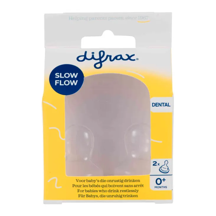 Difrax Bottle teat Dental Small, 2 pc.