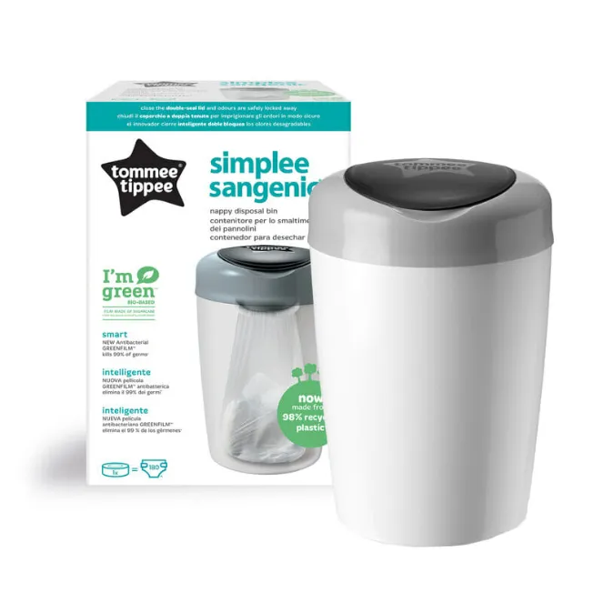 Tommee Tippee Sangenic Simplee Tub – Grey (Greener) — Tommee Tippee Sangenic Simplee Tub – Grey (Greener)