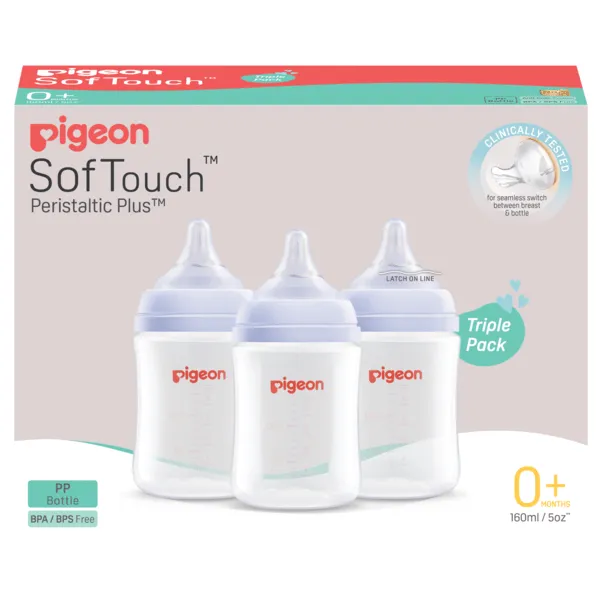 Pigeon – Triple Pack Softouch 3 Bottle Pp 160Ml (Ss) — Pigeon – Triple Pack Softouch 3 Bottle Pp 160Ml (Ss)