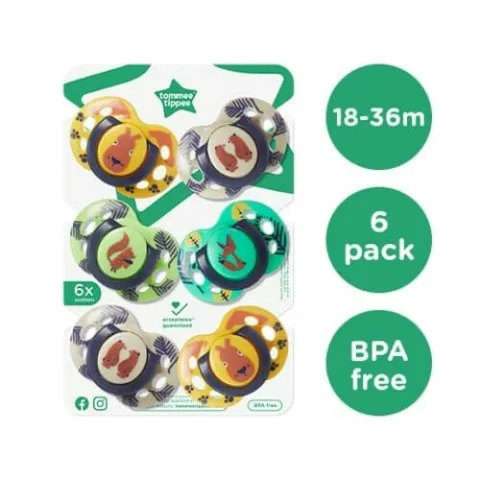 Tommee Tippee Ecomm Fun Soother 18-36M 6Pk — Tommee Tippee Ecomm Fun Soother 18-36M 6Pk
