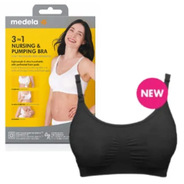 Medela 3In1 Nursing And Pumping Bra (Black) — Medela 3In1 Nursing And Pumping Bra (Black)