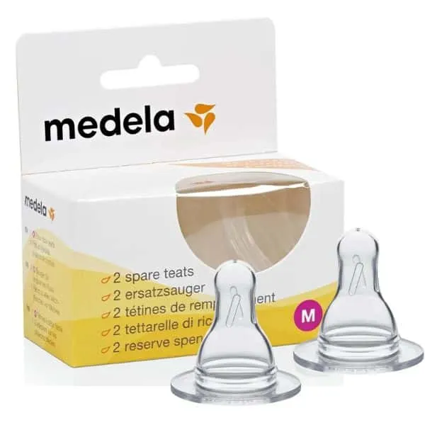 Medela Medium Flow Teats 2Pcs — Medela Medium Flow Teats 2Pcs