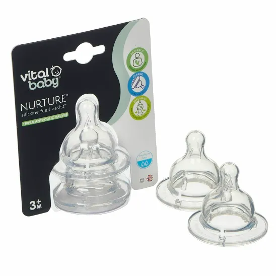 Vital Baby NURTURE silicone feed assist™ Medium Flow — Vital Baby NURTURE silicone feed assist™ Medium Flow