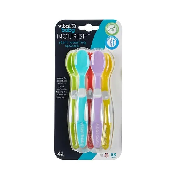 Vital Baby® NOURISH™ start weaning spoons 5pk — Vital Baby® NOURISH™ start weaning spoons 5pk