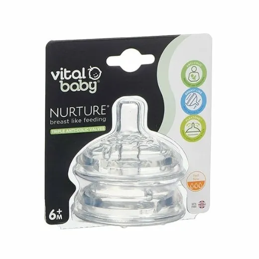 Vital Baby® NURTURE™ | Breast-Like Teat for Vital Baby Feeding Bottle – Fast Flow — Vital Baby® NURTURE™ | Breast-Like Teat for Vital Baby Feeding Bottle – Fast Flow