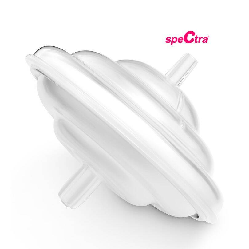 Spectra Back-Flow Protector in white, designed to prevent milk backflow during pumping.