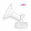 Spectra Breast Shield in clear, featuring a loose fit design, available in sizes 16mm, 20mm, 24mm, and 28mm.