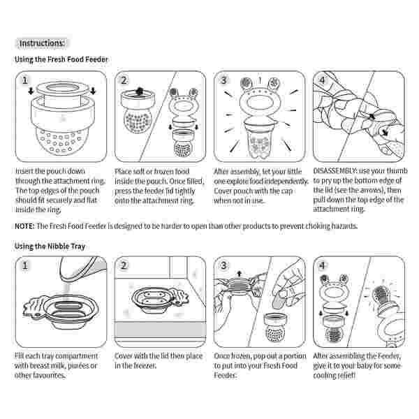Haakaa Freeze-N-Feed Mini Combo in lavender, featuring a fresh food feeder and nibble tray for safe feeding.