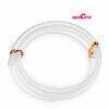 Spectra Replacement Tubing, clear flexible tubing with a gold clip, designed for use with Spectra breast pumps.