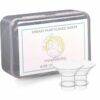 All Things Breastfeeding breast flange inserts in sizes 17mm, packaged in a clear case for easy storage.