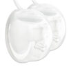 Spectra Handsfree Cup Set in clear, featuring dual cups designed for hands-free breast pumping. Size options: 24mm, 28mm.