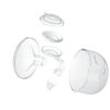 Spectra Handsfree Cup Set in clear, showcasing all components including cups and connectors for easy assembly.