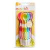 Munchkin Soft Tip Infant Spoon 6-pack in vibrant colors with soft tips for easy feeding, BPA-free design.