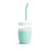 Munchkin C'Est Training Cup in mint green with a white lid and removable straw, designed for easy sipping.
