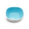 Munchkin Splash Bowls 2 Pack in green/blue and pink/purple, featuring a modern square design for easy handling.