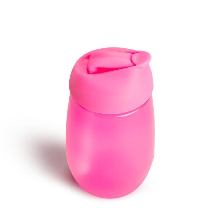 Munchkin Simple Clean Straw Cup in pink with a soft, flexible straw and spill-proof design. Ideal for toddlers.
