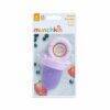 Munchkin Fresh Food Feeder in purple, designed for safe feeding, reduces choking risk, suitable for 6 months and up.