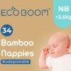 Eco Boom Joy Bamboo Baby Nappies for newborns under 4.5kg, featuring a soft design and biodegradable materials.