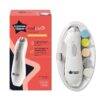 Tommee Tippee Baby & Toddler Nail Trimmer in white with six nail care heads and LED light for safe, gentle filing.