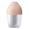 Difrax LOVI Mammafeel Bottle in soft pink, 150ml capacity with a unique ergonomic design for easy grip.