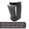 Baby Brezza Formula Pro Advanced Formula Dispenser in black, featuring a sleek design and removable dishwasher-safe water