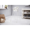 Shnuggle Folding Bath Stand in white, featuring a sturdy frame and a minimalist design, set in a modern bathroom.