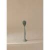 Mushie Silicone Baby Bottle Brush in Cambridge Blue with a soft, flexible bristle head for gentle cleaning.