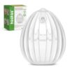 Haakaa Shell Wearable Silicone Breast Pump, clear, 120 ml capacity, designed for hands-free breast milk collection.