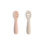 Mushie First Feeding Baby Spoons (2 Pack) - Blush/Shifting Sand