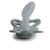 FRIGG Butterfly Silicone Pacifier in Great Gray, featuring a soft, butterfly-shaped design and a clear silicone nipple.