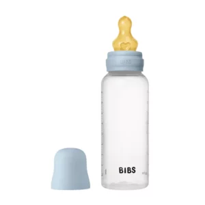BIBS Baby Bottle Complete Set 270ml Latex (Medium Flow) - Baby Blue