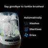 Baby Brezza Bottle Washer Pro in sleek design, showcasing its automatic washing, sterilizing, and drying features.