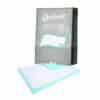Carriwell Linen Savers pack of 10, featuring a waterproof design with a soft, absorbent surface and a mint green border.