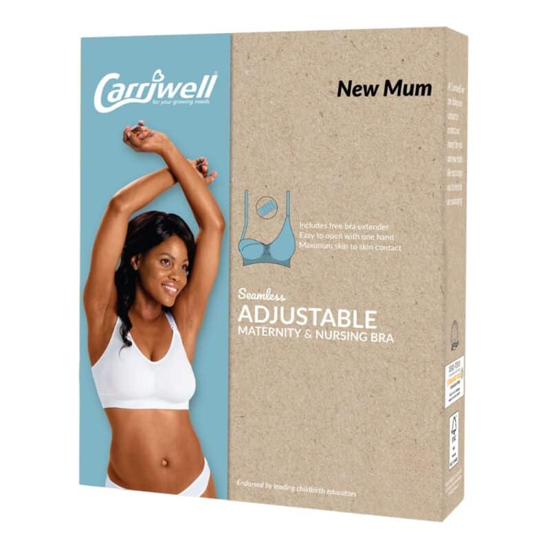 Carriwell Seamless Adjustable Maternity and Nursing Bra - XLarge, White