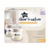 Tommee Tippee Natural Start 150ml self-sterilizing clear bottles, neutral color, pack of two, suitable for 0 months and up.