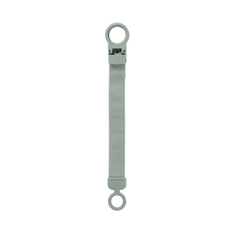 BIBS Loop Pacifier Clip in Cactus, featuring a sleek design with two attachment rings for convenience.