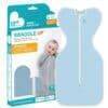 Love To Dream Swaddle Up Large in grey, 1.0 Tog, designed for safe sleep with arms up position.