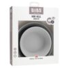 BIBS Dinner Set in blush, sage, and vanilla, featuring three soft silicone bowls in a stylish packaging.