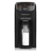 Baby Brezza Formula Pro Advanced Formula Dispenser in black, featuring a clear container for formula and a bottle holder.