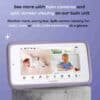 Hubble Skyvision AI Pro WiFi camera and parent unit with split-screen viewing, displaying two children in a cozy home