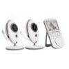 Baby Womb World 2.4" Video Baby Monitor with twin cameras in white, featuring a portable monitor with a display.