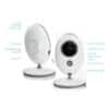 Baby Womb World 2.4" Video Baby Monitor with Twin Cameras, showing detailed angles of the cameras and their features.