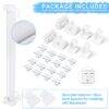 Baby Womb World Safety Gate hardware set with spacers and installation accessories, featuring white components for easy